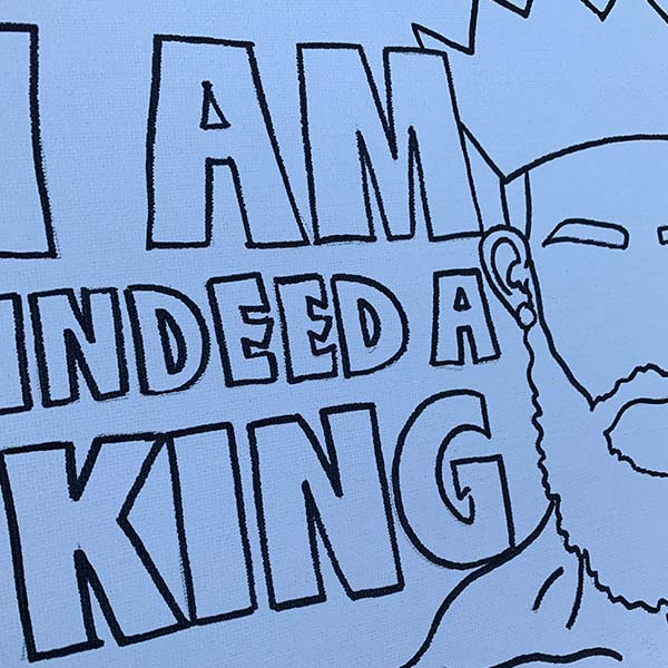 King Indeed Pre-Drawn Canvas – DragunfliDesignz